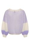 Noella - Strik - Liana Knit Sweater - Lavender/White