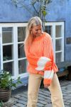 Noella - Strik - Liana Knit Sweater - Orange/White