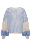 Noella - Strik - Liana Knit Sweater - Dusty Blue Cream