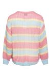 Noella - Cardigan - Pacific Knit Cardigan - Light Blue/Rose Mix