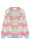 Noella - Cardigan - Pacific Knit Cardigan - Light Blue/Rose Mix