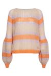 Noella - Strik - Pacific Knit Sweater - Apricot/Lavender Mix