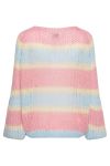 Noella - Strik - Pacific Knit Sweater - Light Blue/Rose Mix