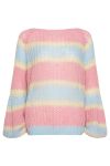 Noella - Strik - Pacific Knit Sweater - Light Blue/Rose Mix