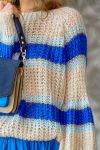 Noella - Strik - Pacific Knit Sweater - Blue Mix