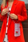 Noella - Taske - Bead Phone Bag - Strawberry