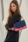 Noella - Taske - Blanca Multi Compartment Bag - Navy/Neon Orange/Fuscia 