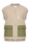 Noella - Vest - Effi Pile Vest - Beige/Army Mix