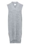 Noella - Vest - Louis Slipover V-neck - Light Grey Melange