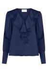Neo Noir - Bluse - Sandie Sateen Blouse - Navy