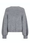 Neo Noir - Strik - Muscado Knit Cardigan - Grey Melange