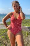 Nümph - Badetøj - Quilina Swimsuit - Red Clay