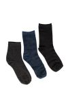 Nümph - Strømper - Nukingcity Basic Glitter Socks - Glitter Black/Grey/Navy