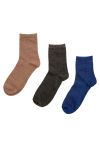 Nümph - Strømper - Kingcity 3-Pack - Black/Gold/Blue Glitter