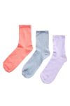 Nümph - Strømper - Kingcity 3-Pack Socks - Lilla/Blå/Pink