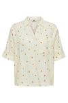 JDY - Skjorte - JDY Theis Loose 2/4 Shirt - Cloud Dancer