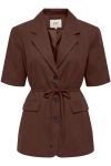 JDY - Blazer - Naomi Linen S/S Belt Blazer - Chicory Coffee (Levering midt april)