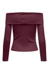 JDY - Top - Jdy Fransiska L/S Off Shoulder Top - Fig