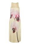 Y.A.S - Kjole - Orchida Satin Long Dress S. SHOW - Anise Flower Orchida (Levering midt maj)