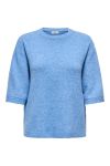 JDY - Strik - Sonja S/S O-Neck Pullover - Provence Melange