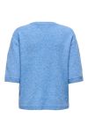 JDY - Strik - Sonja S/S O-Neck Pullover - Provence Melange