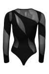 OW Collection - Bodystocking - Spiral Bodysuit - Black Caviar