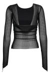 OW Collection - Bluse - Mesha Blouse - Black Glitter