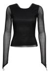 OW Collection - Bluse - Mesha Blouse - Black Glitter