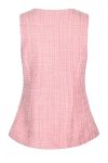 Neo Noir - Vest - Perni Glitz Boucle Waistcoat - Light pink