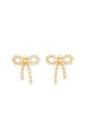 Pico - Øreringe - Arco Small Crystal Studs - Guld Clear