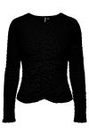Pieces - Bluse - PC Alisa LS O-Neck Top - Black