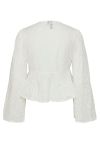 Pieces - Bluse - PC Janni LS Tie Top - Bright White