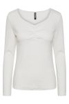 Pieces - Bluse - PC Tania LS Top - Bright White