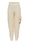 Pieces - Bukser - PC Naura HW Knit Pants - Antique White
