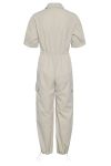 Pieces - Jumpsuit - PC Fibbe 2/4 Cargo Jumpsuit D2D - White Asparagus 