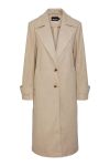 Pieces - Jakke - PC Beatrice Long Jacket - White Pepper