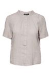 Pieces - Skjorte - PC Mastina SS Shirt - Silver Gray