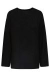 Pieces - Strik - PC Nancy LS Loose O-Neck Knit - Black