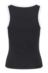 Pieces - Top - PC Stephanie Tank Top - Black/White