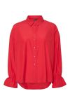 Pieces - Skjorte - PC Assie Ls Loose Shirt Wvn D2D - High Risk Red