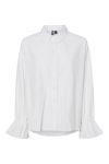 Pieces - Skjorte - PC Assie Ls Loose Shirt Wvn D2D - Bright White