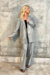 Pieces - Blazer - Glitty LS Blazer - Silver