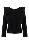 Pieces - Bluse - Binna LS Top - Black