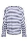 Pieces - Bluse - PC Jasmin LS Tee - Bright White/Navy Stripe