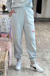 Pieces - Bukser - PC Amy HW Sweat Pants - Light Grey Melange