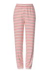 Pieces - Bukser - PC Chilli Hw Straight Stripe Pants Noos - Cloud Dancer/Poppy Red