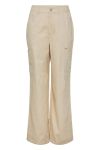 Pieces - Bukser - PC Ofelia HW Wide Cargo Pants - White Pepper