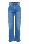 Pieces - Bukser - PC Peggy HW Wide Pants - Medium Blue Denim