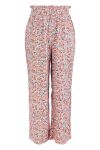 Pieces - Bukser - PC Selina HW Pants - Strawberry Pink/Small Flower