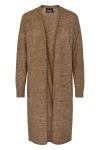 ❤︎ Pieces - Cardigan - PC Juliana LS Long Knit Cardigan - Fossil